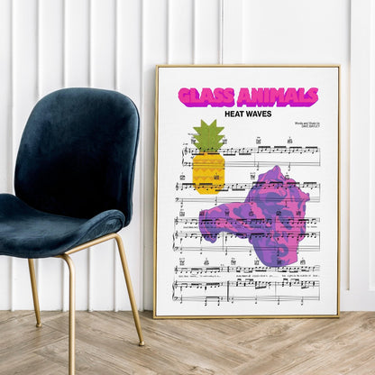 A unique way to express your musical taste, this poster features lyrics from a song by Glas Animnals. Add some personality to your walls with this stylish and sophisticated poster that will bring a whole new atmosphere to any room. Perfect for an office, bedroom, or living room, this one-of-a-kind artwork is sure to turn heads and show off your appreciation for music. Get the conversation started with the Glas Animnals - HEAT WAVES Poster!