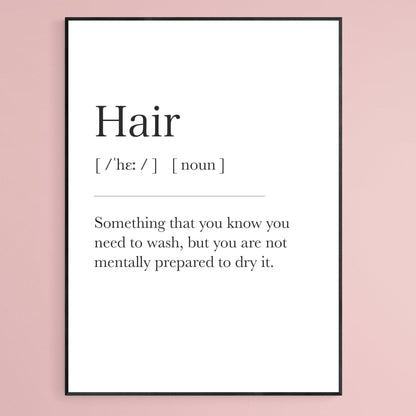 Hair Definition Print - 98types