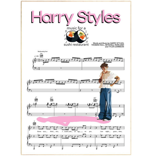 If you're looking for a unique and meaningful gift for a music-lover, look no further. This personalized poster by 98Types Music features a song lyric by Harry Styles, handwritten and illustrated by our own in-house artist. The perfect gift for a music-lover, this poster is a unique and meaningful way to show your love.
