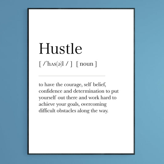 Hustle Definition Print - 98types