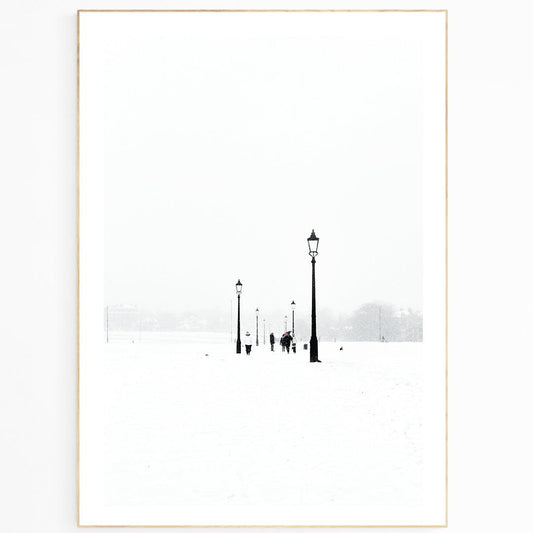 This high quality photographic print captures stunning, meticulously detailed views of London, featuring renowned landmarks like Big Ben, Tower Bridge and Hyde Park in the snow. Professionally printed on archival-grade paper, the unique, vibrant colors will provide a lasting reminder of this iconic city. Perfect for home or office decor.