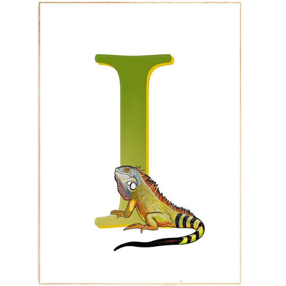 Iguana Letter I Print