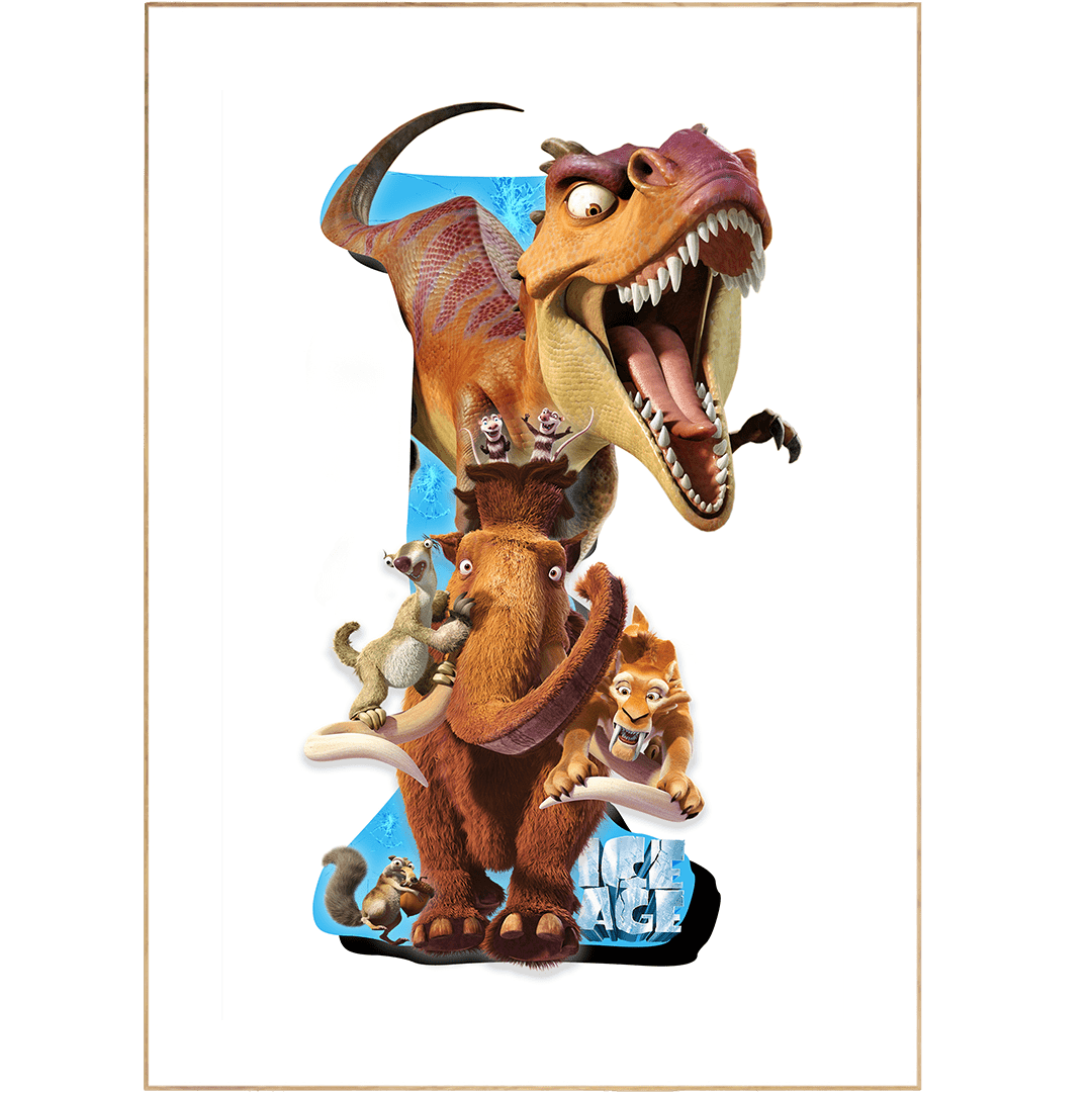 This Ice age Poster features all of your favourite Disney heroes and icons in one place. Perfect for any room wall, this poster print combines the iconic characters from the Disney world with a vivid, colourful style. Transform your room into a Disney movie theatre with these fine art prints from the Disney movie posters section.