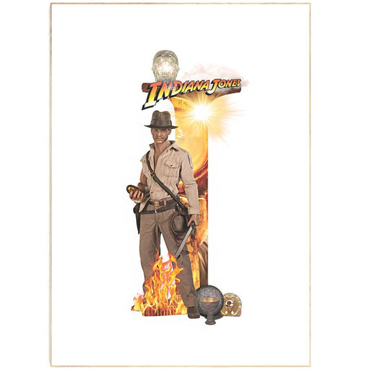This Indiana Jones movie poster is the perfect addition to any fan's collection. With a classic design and iconic image, it's sure to please any fan of the franchise. Get your hands on this must-have piece today.