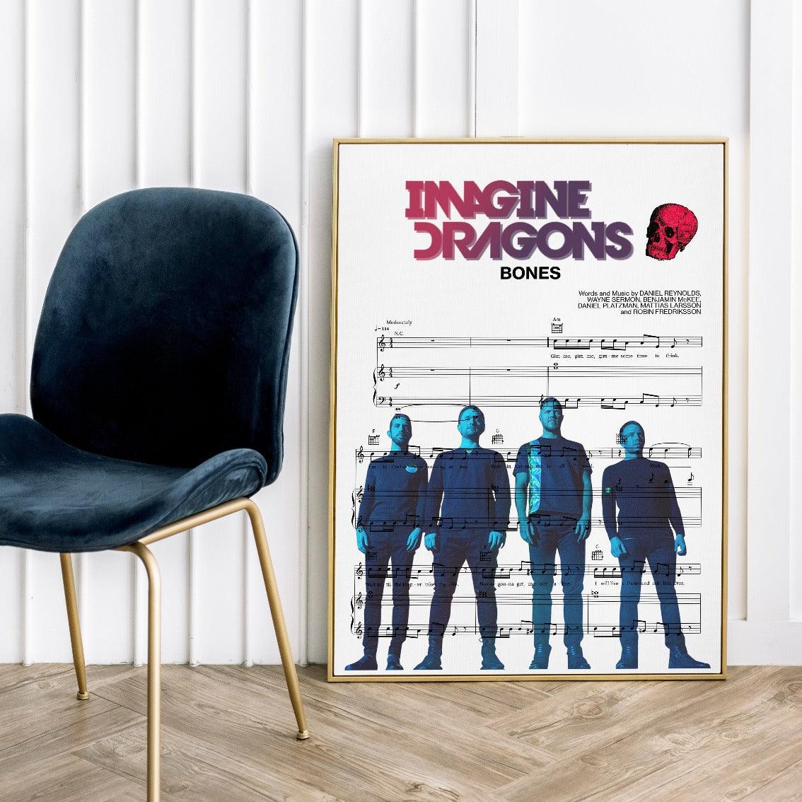 Get into the music spirit with this Imagine Dragons poster. Bright and colorful, this poster is perfect for any music lover. Printed on high quality paper, it makes a great addition to any wall. With its simple and modern design, this poster is a great way to show your love for music.
