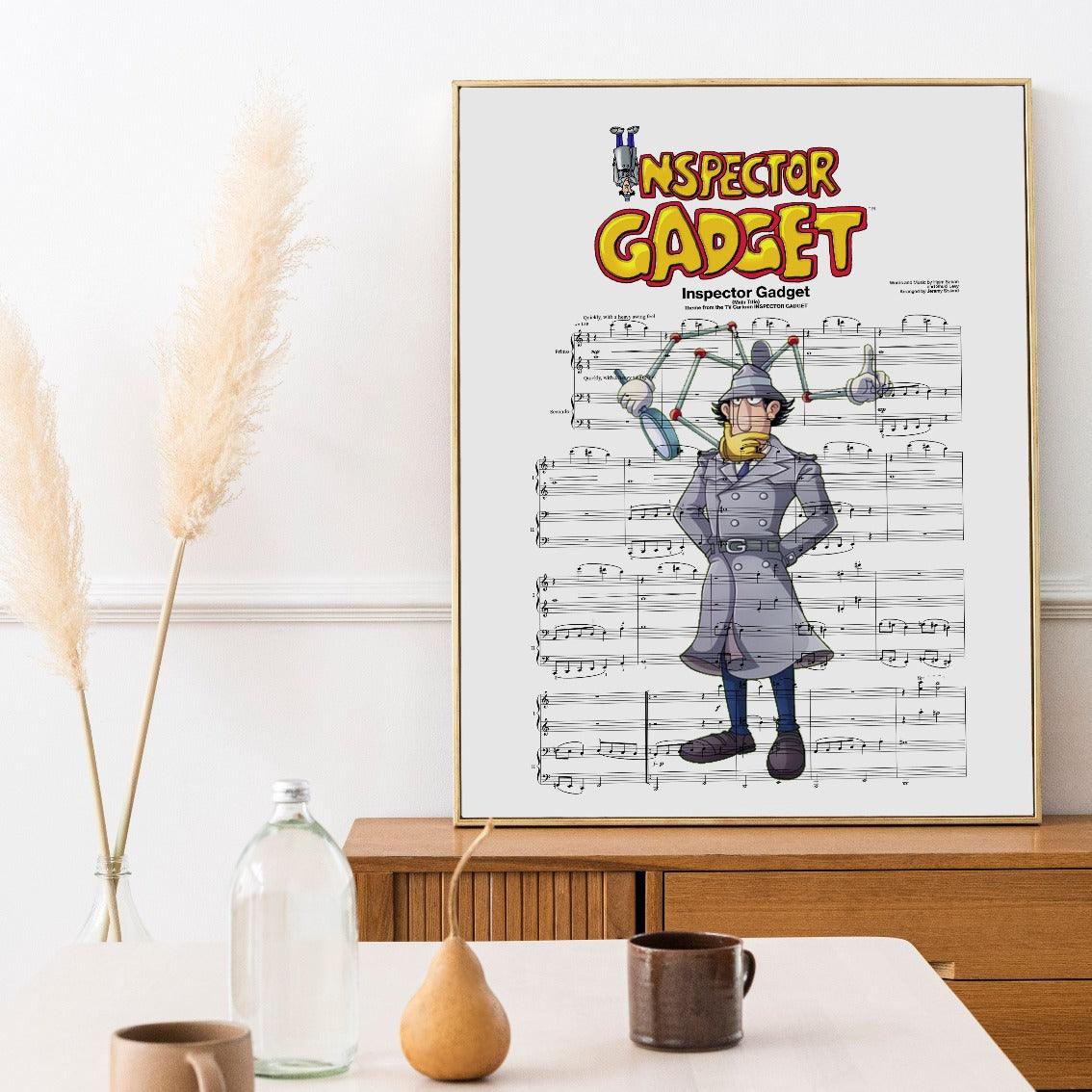 Give your walls a little personality with this fun Inspector Gadget Main Theme Poster. This poster is made with the lyrics of the song Main Title / Inspector Gadget, which is the main theme song of the Inspector Gadget TV show. Make your walls work for you with this fun and unique poster.