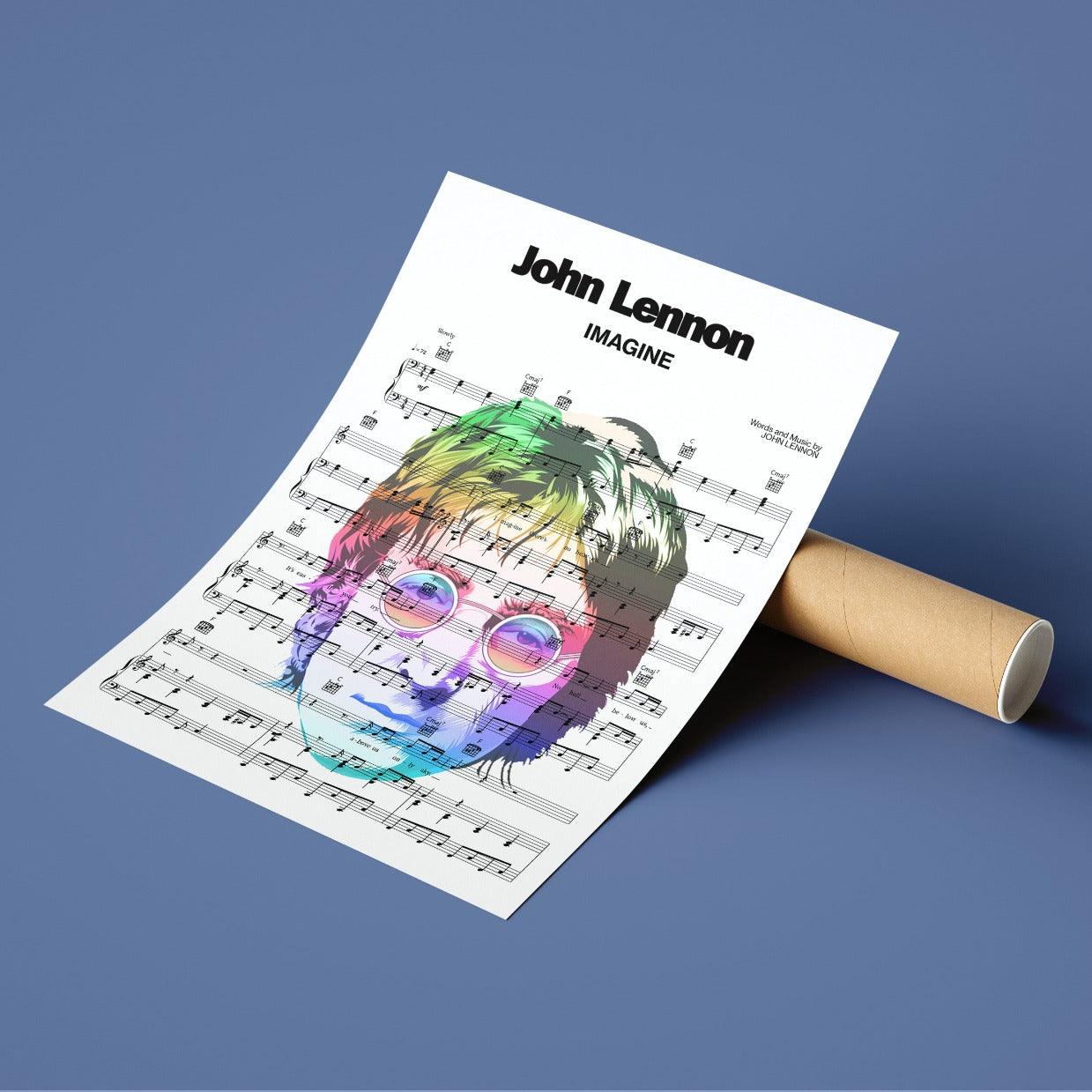 John Lennon Imagine Quote Song Lyric Print