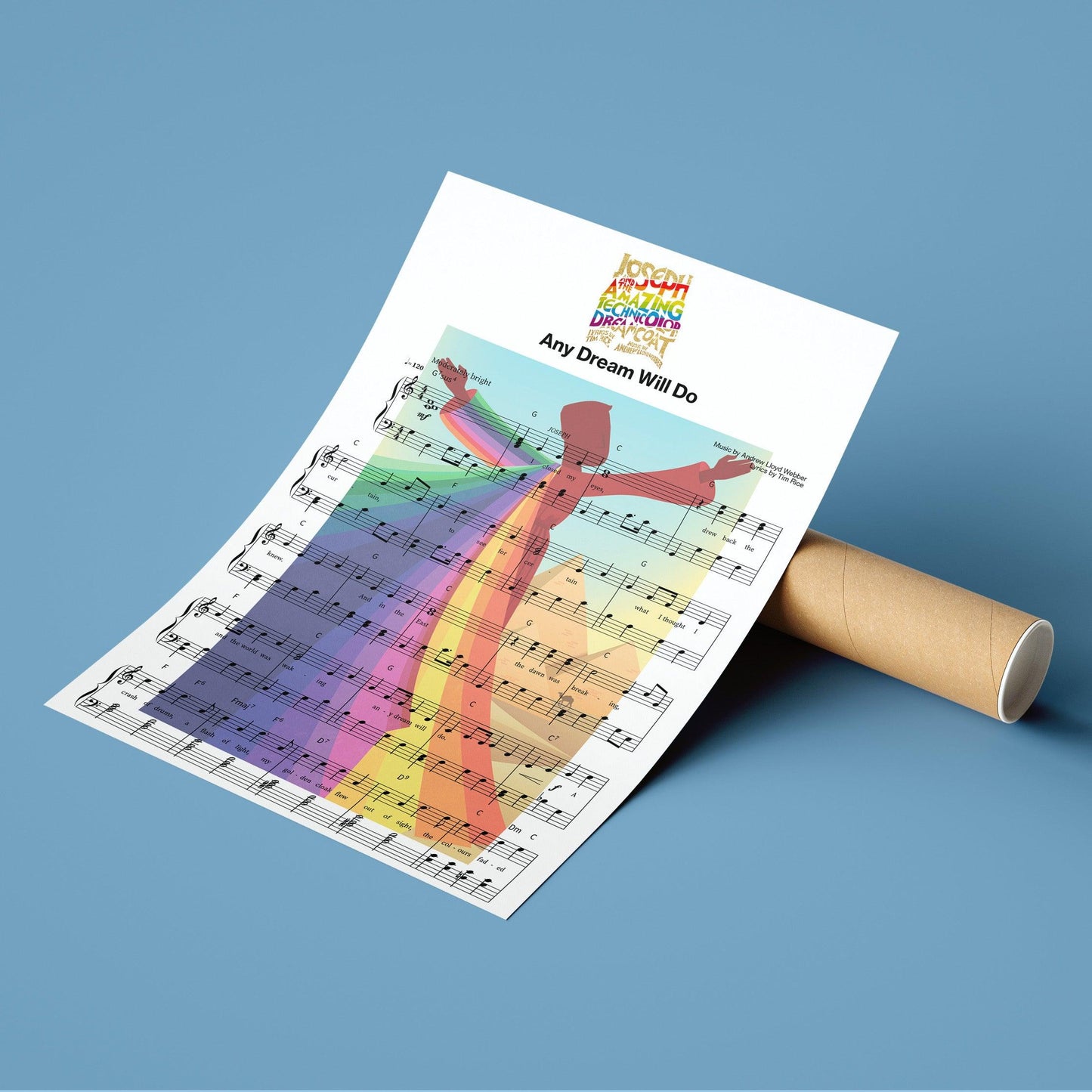 Joseph - Any Dream Will Do Song Print | Song Music Sheet Notes Print Everyone has a favorite song especially Joseph Print, and now you can show the score as printed staff. The personal favorite song sheet print shows the song chosen as the score. 