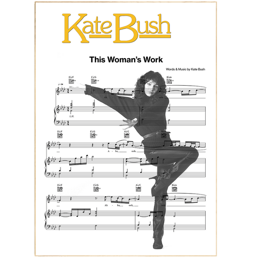 Give the gift of music with this unique and personalized song lyric print. This poster features the song This Woman's Work by Kate Bush. The lyrics are personalized with your name and the date of the wedding. The perfect gift for a music lover, this beautiful print is a unique and sentimental way to remember your wedding day. Ships sturdy & flat. 70s 80s.