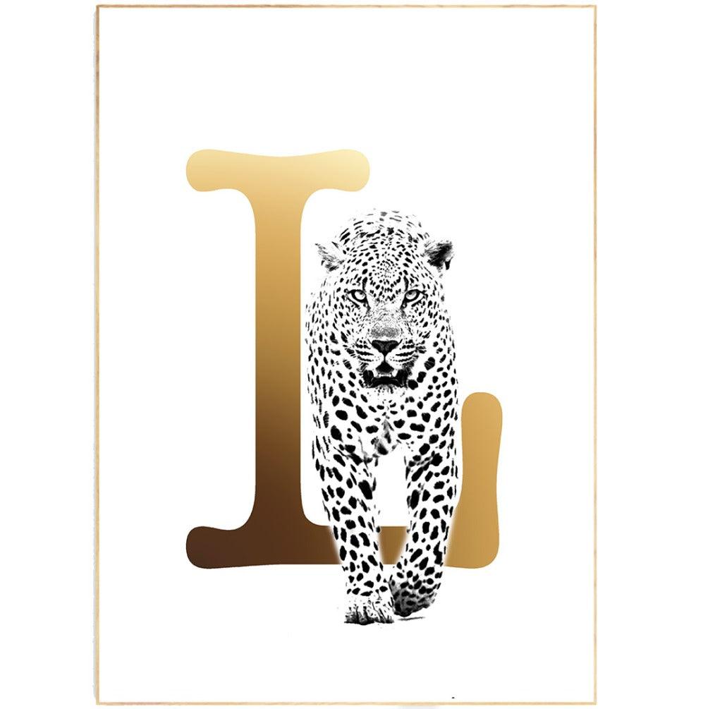 Leopard Alphabet Poster