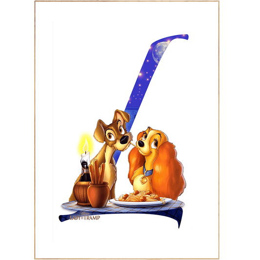 An absolute must-have for any Disney fan! This Lady and Tramp Movie Poster brings together your faves from the iconic movie! Hang it up in your movie room and add a touch of Disney spirit to your walls. You'll be sure to be living happily ever after with this fabulous print! 98types of art prints