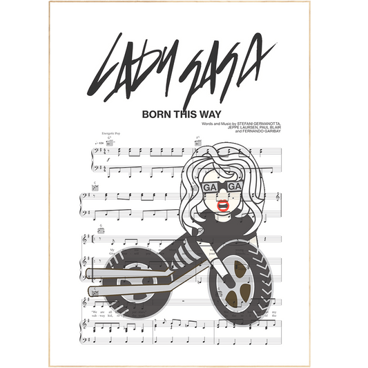 This Lady Gaga - Born This Way Poster features a high-quality semi-gloss finish, heavyweight paper and archival-quality ink for a vibrant, long-lasting print that will brighten any space with bold color and sharp details. Transform your home or bedroom with this inspiring wall art today.