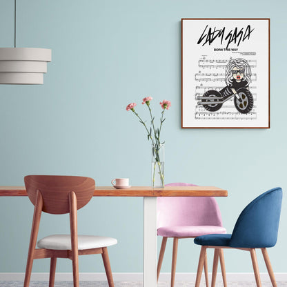 This Lady Gaga - Born This Way poster is sure to bring its vibrant colors and sharp details to life. Its heavyweight paper and archival quality ink ensure durability, making it a great addition to any home gallery wall. Brighten up any space with this inspirational wall art today.