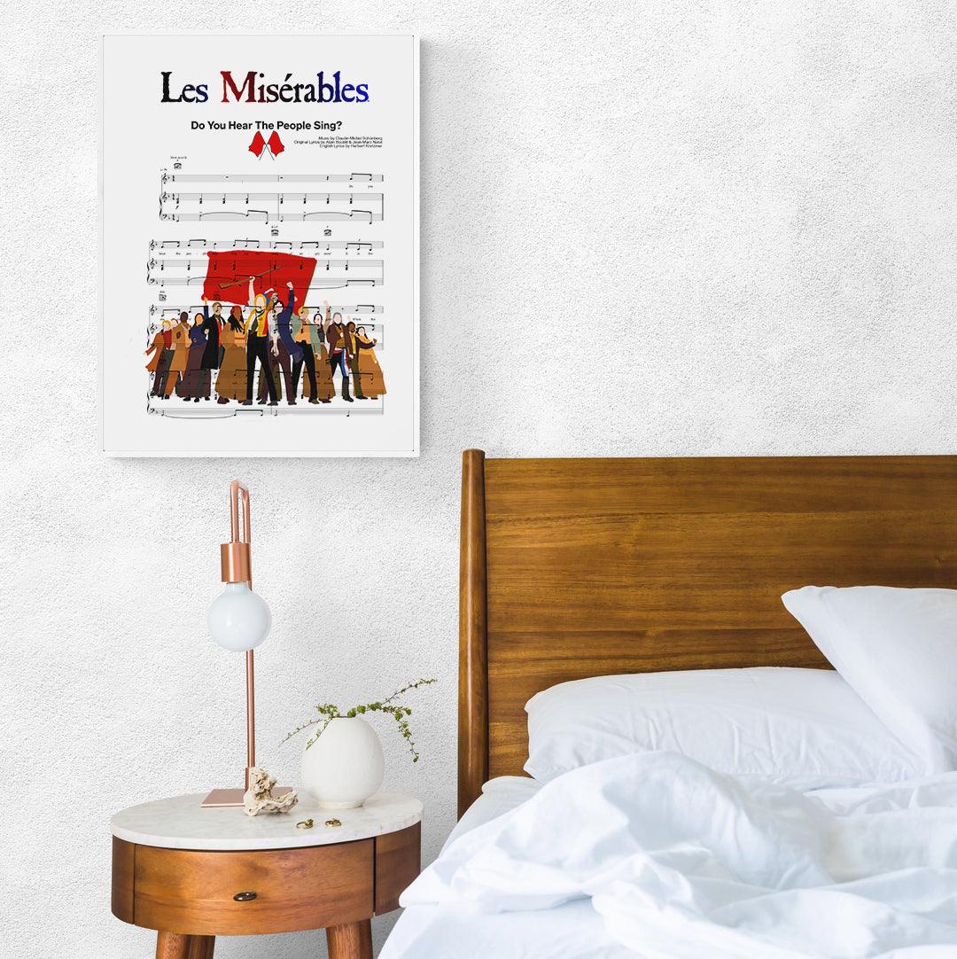 Les Misérables Musical Theatre Print - Les Miserables Do You Hear The People Sing music sheet print - Home or gift idea - A4 Print