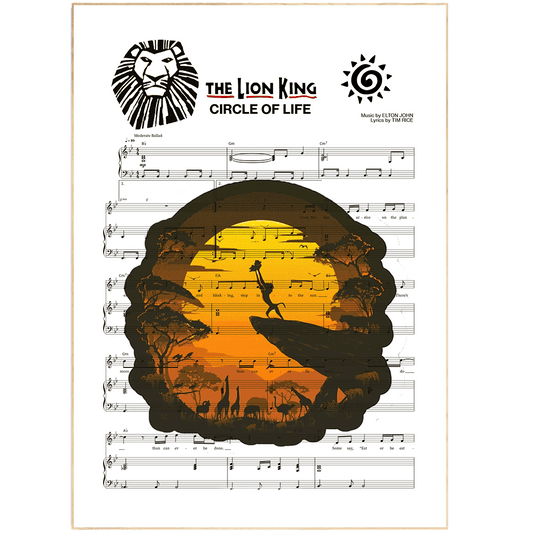  Welcome home with customised art lyrics to celebrate the iconic song “The Lion King - Circle of Life". Our song lyric wall art is designed to transform any space into a reminder of special memories, inspiring moments and meaningful words. Let our unframed song lyrics be the perfect gift for memorable occasions.