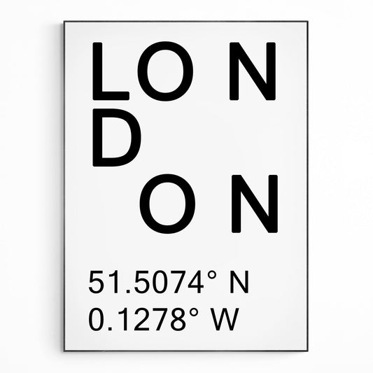 London Typography Print - 98types