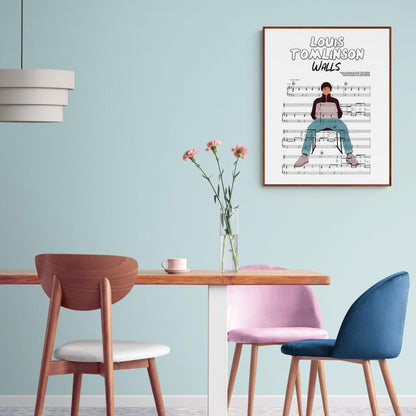 This Louis Tomlinson - WALLS Poster is an original and authentic hand-crafted wall art piece that features song lyrics from Louis Tomlinson's hit song. Show off your favorite lyrics and create a personal touch to your home décor. It's perfect as a gift or for your own collection. Present your favorite music in a professional style and display it proudly.
