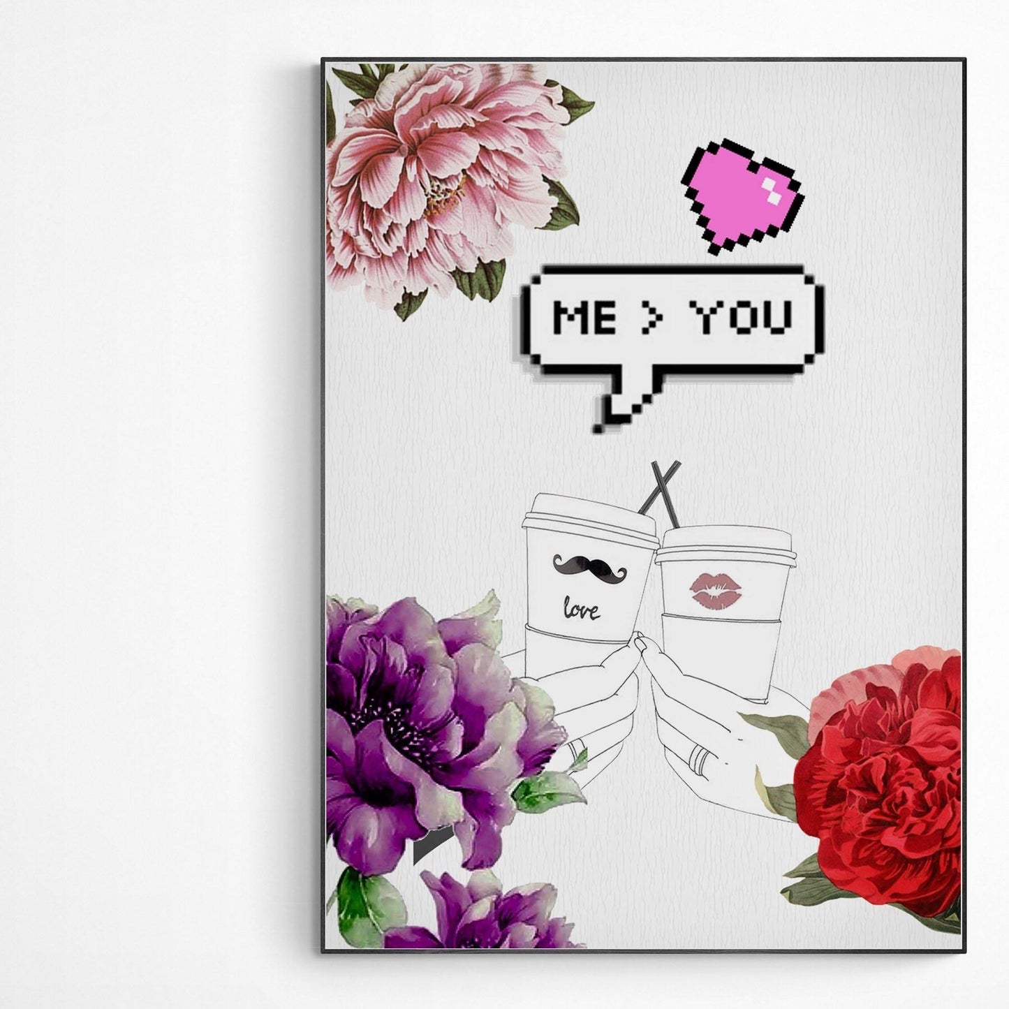 I Love You Poster | Original Poster Art | Gay Print Quote | Motivational Poster Wall Art Decor | Greeting Card Gifts | Variety Sizes