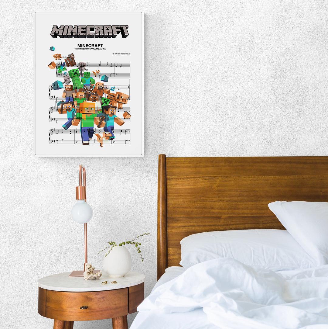 Welcome to the world of MINECRAFT with this Main Theme Poster from 98Types Music. Showcase your love of music and lyrics with this wall art and impress everyone who walks into your home. Crafted with unique designs and vibrant colors, this poster will light up any room with its beautiful design. Perfect for gifting or personalizing your own space, bring your favorite song and lyrics to life in the form of modern art. Get creative and inspired by this poster today!
