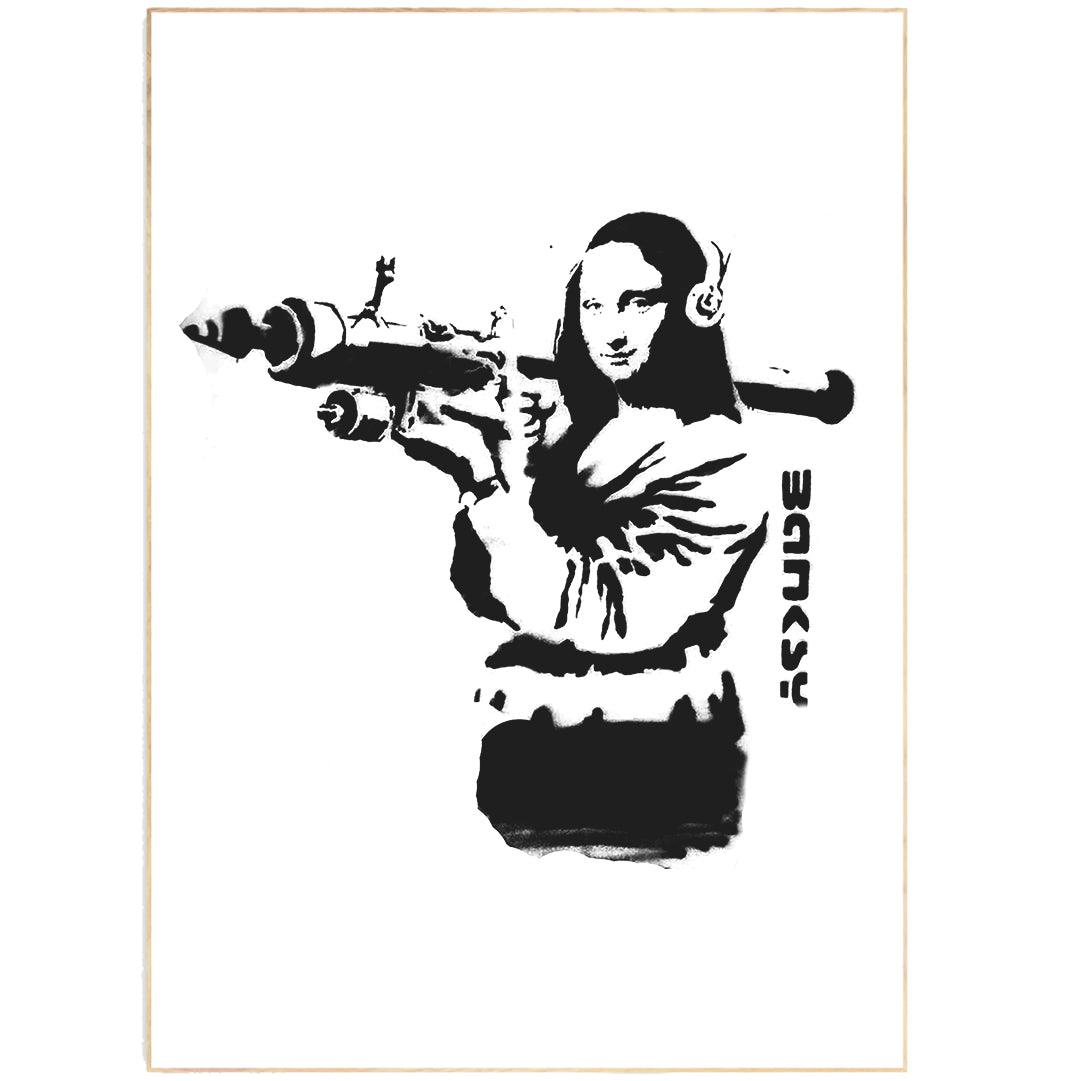 A Banksy for your walls. Who doesn't love Banksy? This Limited Edition print of the Mona Lisa is a must-have for any art lover. Printed on high quality paper, this print is suitable for framing and will look great on any wall.