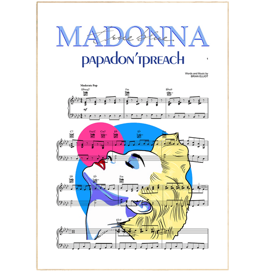 Madonna’s controversial hit hated by many, including feminists, and loved by others, was inspired by gossiping teenagers overheard by songwriter Brian Elliot. Depending on how one views this song, it could be said to tell a story of a girl passing from the control of her father to the control of her boyfriend, her pregnancy having curtailed her life chances.
