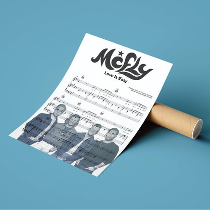 Make a bold statement in any room with this McFly - Love Is Easy Poster. Crafted with love and care, this stylish poster is designed to capture the energy and depth of the song lyrics. Decorate your home, bedroom or workspace with an iconic piece of music history. The perfect conversation starter, it comes hand-crafted on premium-quality paper for a lasting finish. Add some classic flair to your home today with this classic McFly - Love Is Easy Poster.