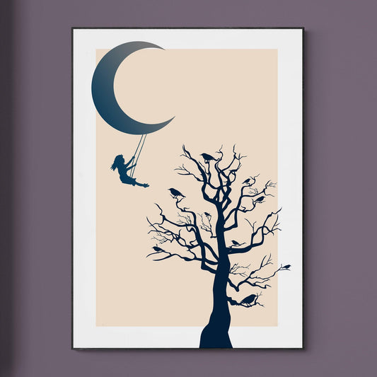 Crows, Ready to Descend Print