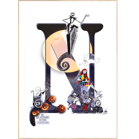 Let this Nightmare Before Christmas Movie Poster add a splash of Disney-inspired joy to your walls! From Jack Skellington to Disney Princesses, this wall art showcases all your favorite characters in vivid and colorful style! Give your home a magical, movie poster makeover today!