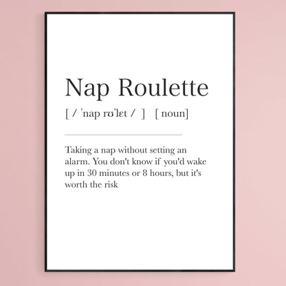 Nap Roulette Definition Print - 98types