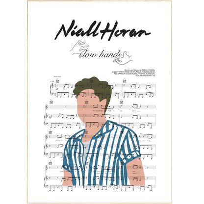 This Niall Horan - Slow Hands poster will bring any area to life. Its art music lyrics on a premium print make the perfect gift for anyone who loves this iconic song. Crafted with premium inks, the lyric poster offers a lasting quality that won't fade. Display your favourite song lyrics and demonstrate your appreciation for Niall Horan.