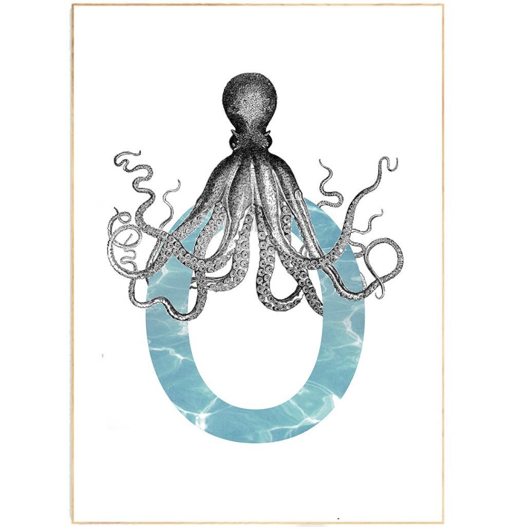 Octopus Letter O Print