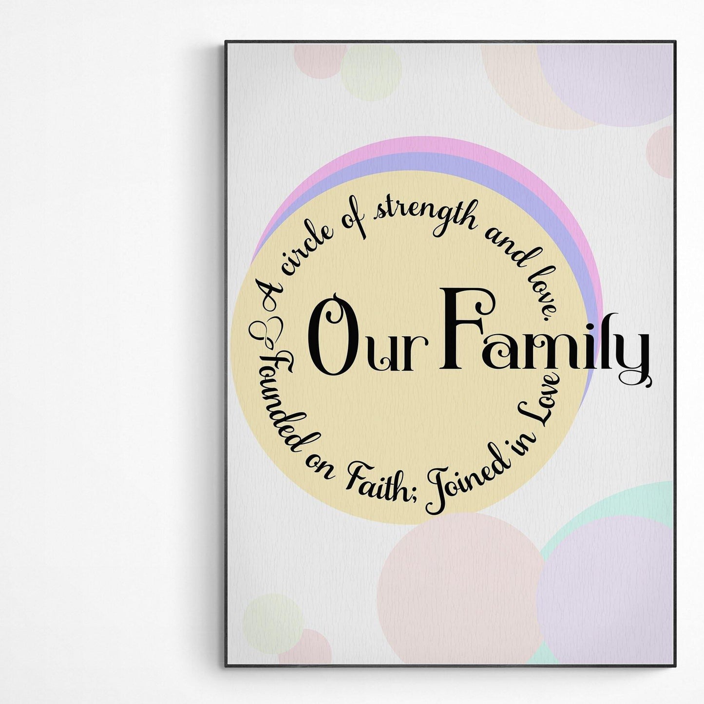 Our Family is the Best Poster | Original Print Art | Motivational Poster Wall Art Decor | Greeting Card Gifts | Variety Sizes