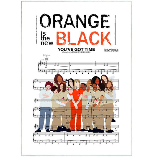 Music lovers rejoice—now you can deck your walls with this exclusive Orange Is The New Black Main Theme Poster. Perfect for jazzing up any wall in your home, this poster from 98Types Music perfectly captures the unique style of the popular series. Hand-crafted with no detail spared, you'll love having this poster grace your living room and decorate any space. Whether you're a fan of the show or just appreciate stylish posters, this is sure to add a special touch to your home.
