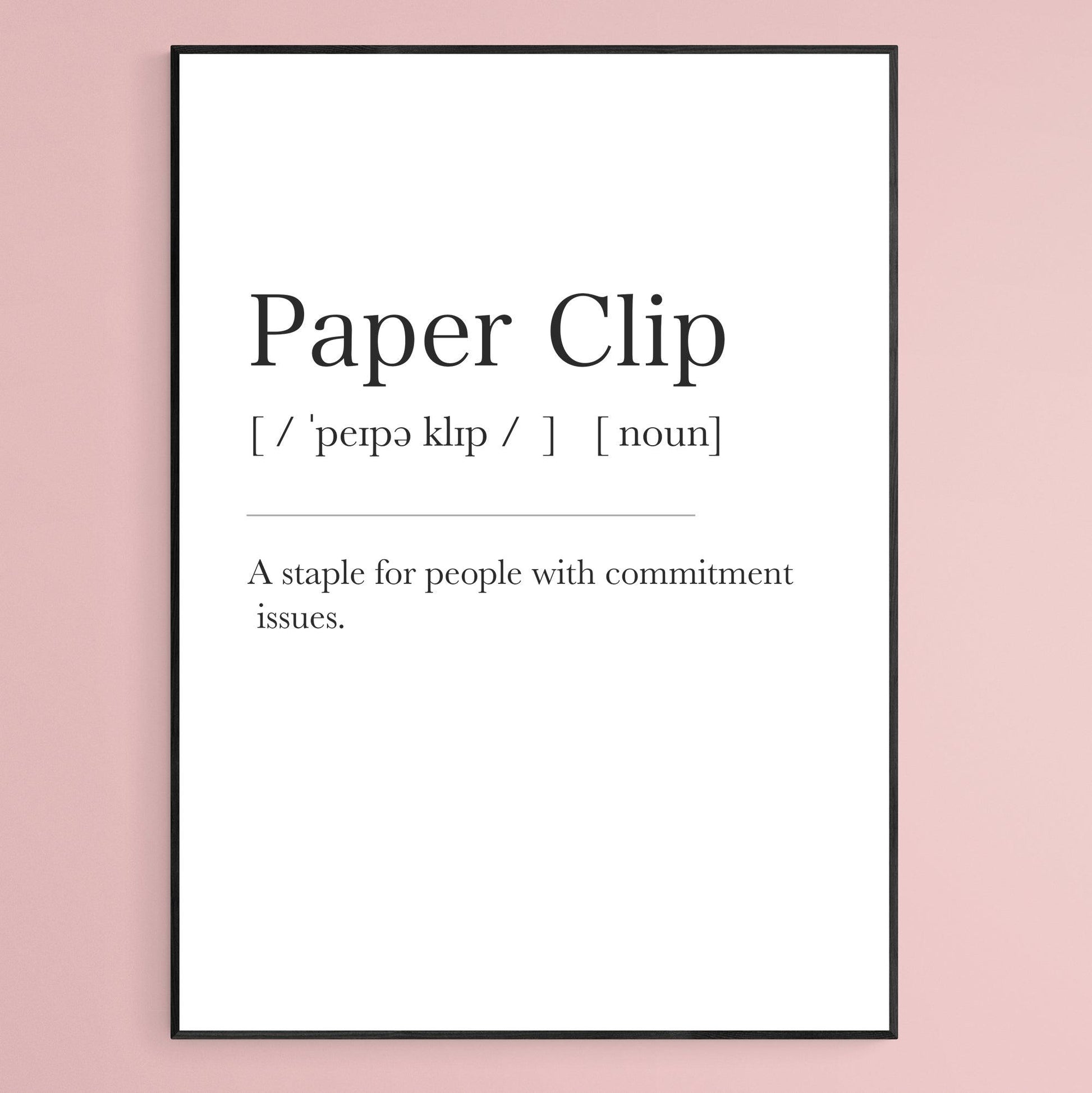 Paper Clip Definition Print - 98types