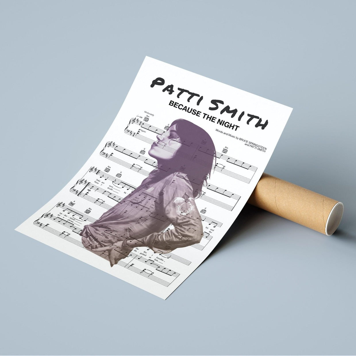 Looking for something to hang in your dorm or bedroom? This Patti Smith - Because the Night Poster is perfect for you! Printed on high-quality paper, this poster is perfect for adding a touch of art to any room. And with Patti Smith's iconic image, you can't go wrong.A4 Posters uk By 98types art online.