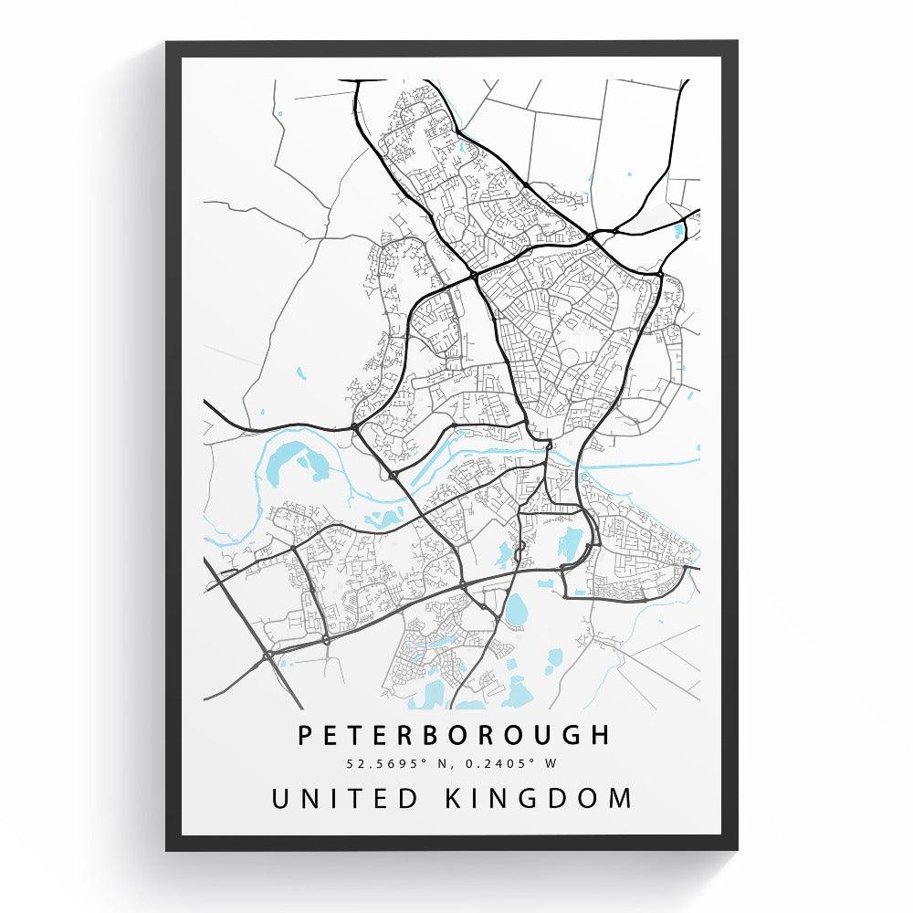 Peterborough Street City Map Print