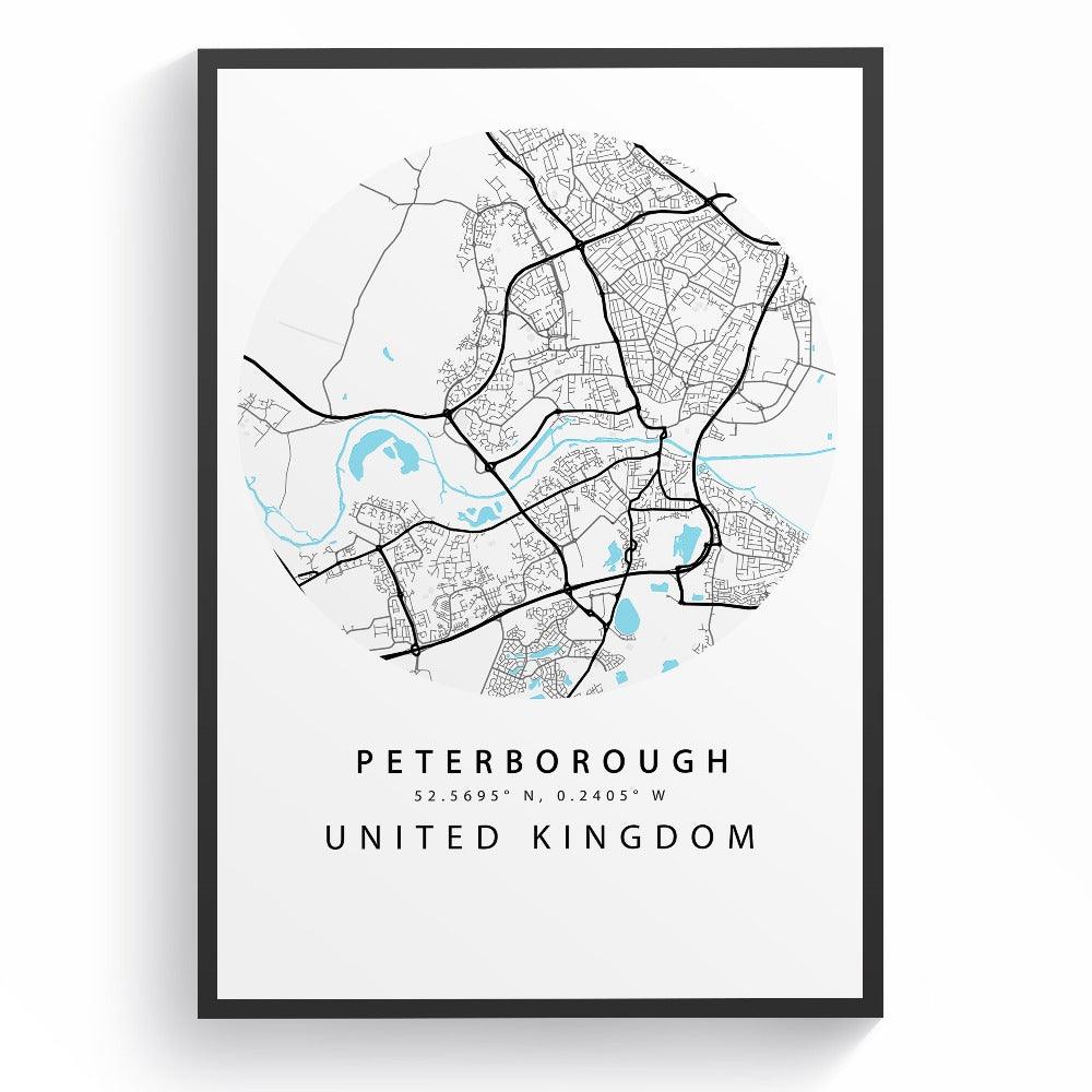 Peterborough Street City Map Print