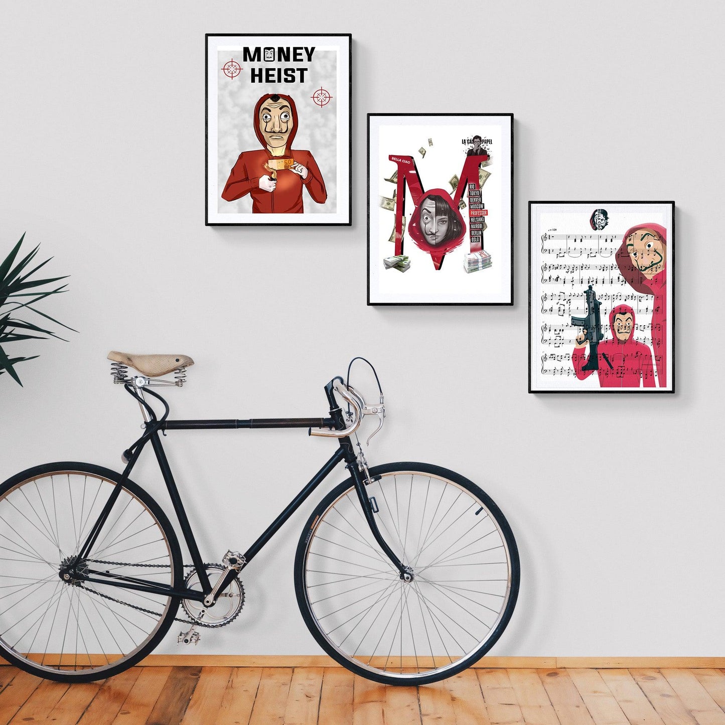 Celebrate the great movie Money Heist with this Bella ciao Print. Featuring the iconic song's sheet music and lyrics, this print is perfect for lovers of the show and music. Adorn your walls with its unique style and bring some life to any room in your home. With its timeless design, you'll be able to transport into the thrilling world of Money Heist anytime you want. This Bella ciao Print has it all—stylish design, beautiful music, and an unforgettable story. Bring it home today!