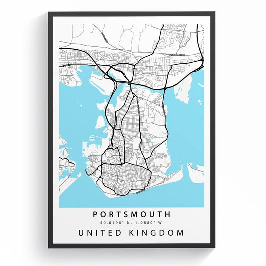 Portsmouth Street City Map Print
