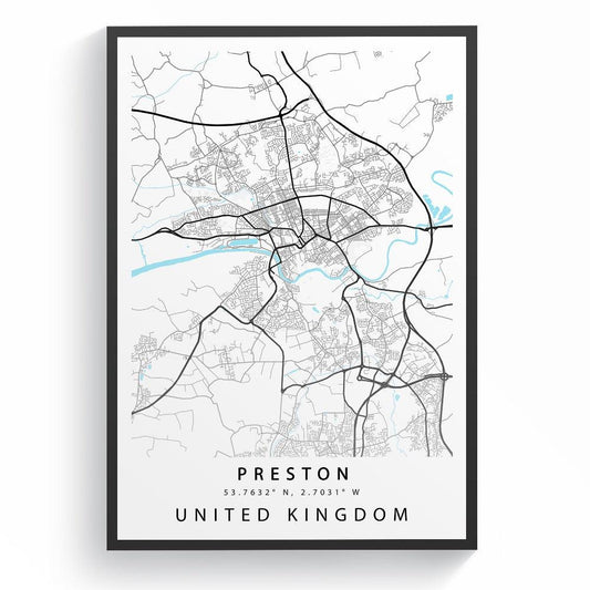 PRESTON Street City Map Print