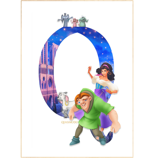 Make your movie night extra magical with a Quasimodo Movie Poster! Featuring all your Disney favourites at once, this fun wall print will transform your room into its own Disney World – with only the power of magic and love. So, c'mon ya'll, which one's your favourite? Let's get this party started!