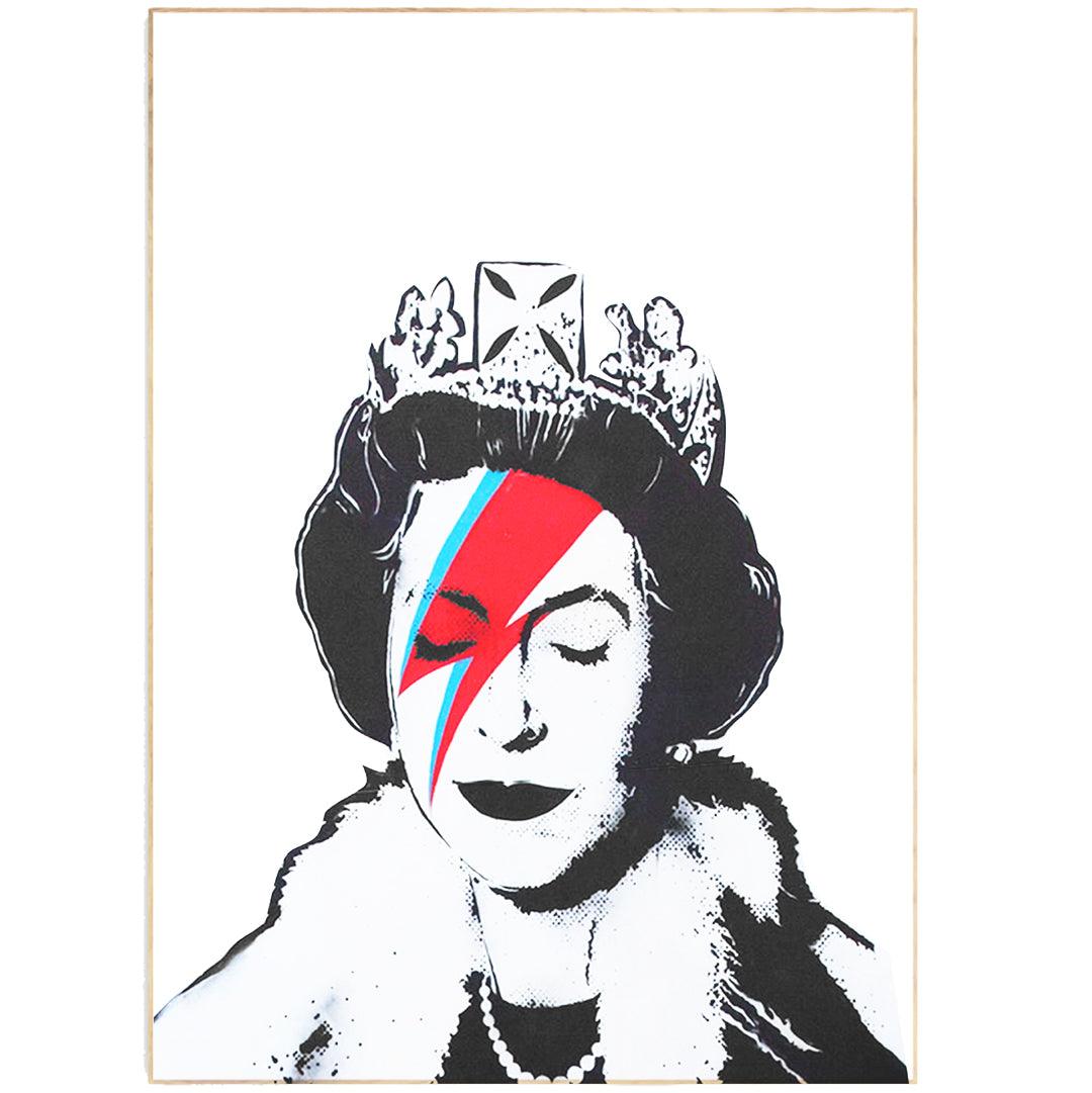 Bring some color and life into your home with this one-of-a-kind Queen Graffiti Street Art piece. This vibrant and unique artwork is sure to add some personality to any room. With its bold colors and powerful message, this street art piece is sure to make a statement. Whether you're an art lover or street art enthusiast, this piece is a must-have for any collection.