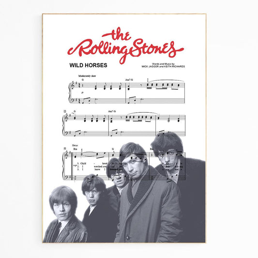 Rolling Stones • Wild Horses Song Lyric Print