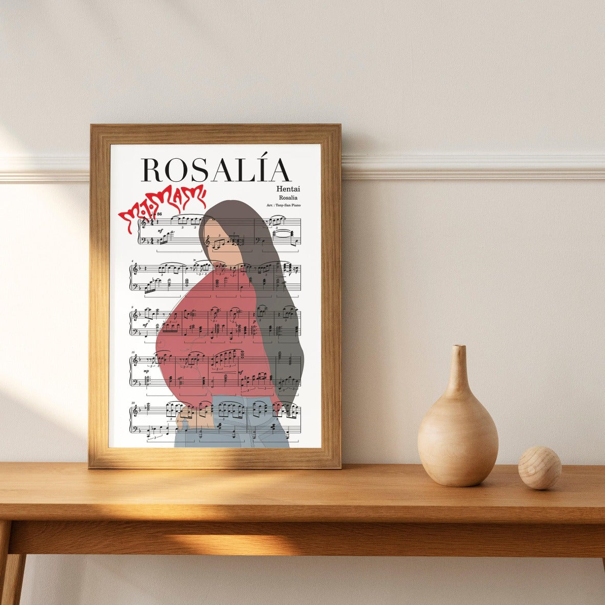 Transform any room into a musical paradise with the Rosalia - Hentai Poster. Fusing a blend of music, art and personalized song lyrics, this poster is the perfect way to celebrate your favorite song. With the premium-quality printing of this poster, the crisp and vibrant colors will allow you to experience each beat and lyric in all its glory. Whether it be for yourself or as a unique gift for someone special, let this poster fill your home with Rosalia's Hentai beats.