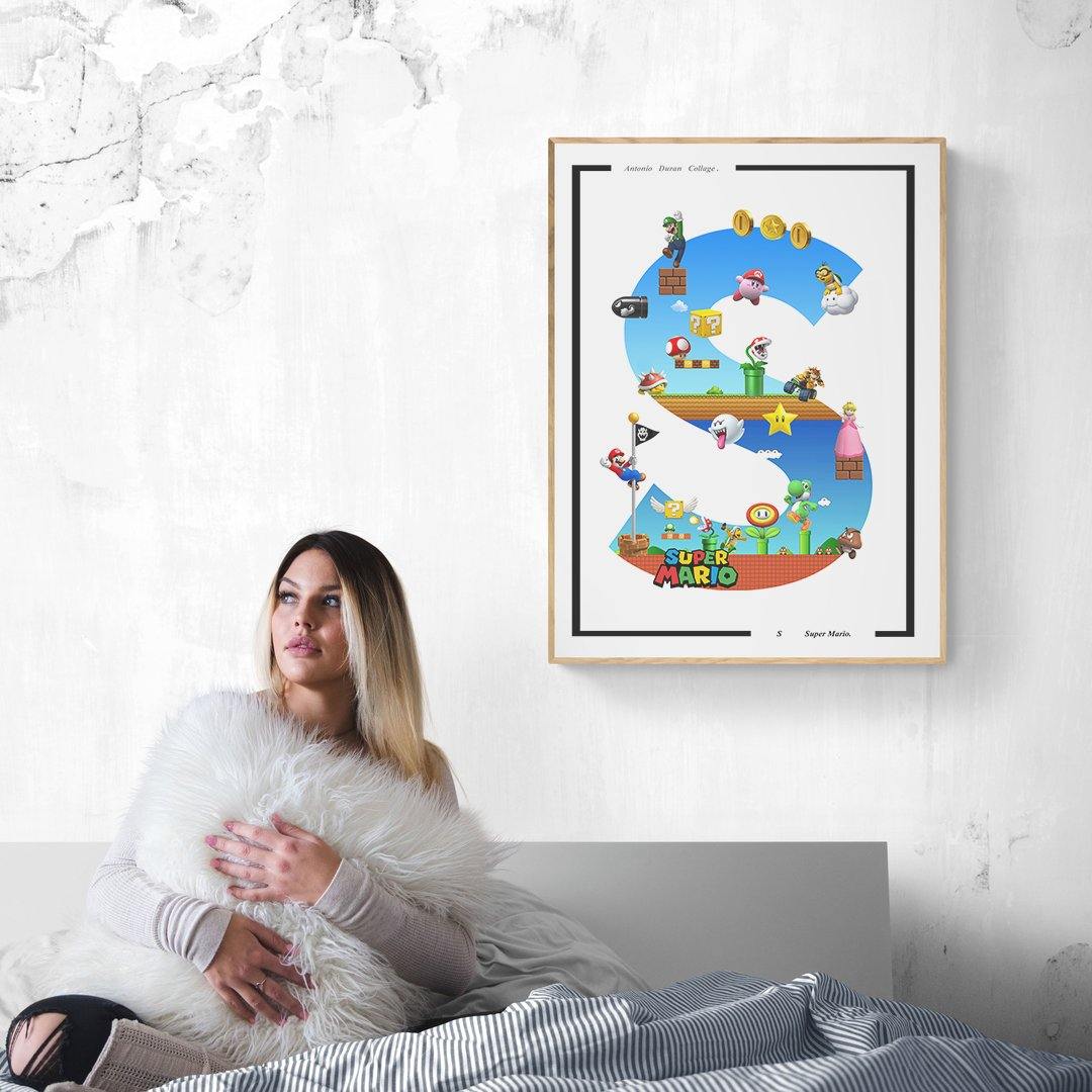 Decorate your home with your favorite childhood video game character with this Super Mario Poster. This fun and colorful poster is sure to bring some life to any space. Printed on high-quality paper, this poster is perfect for anyone who wants to show their love for one of the most classic video games of all time.
