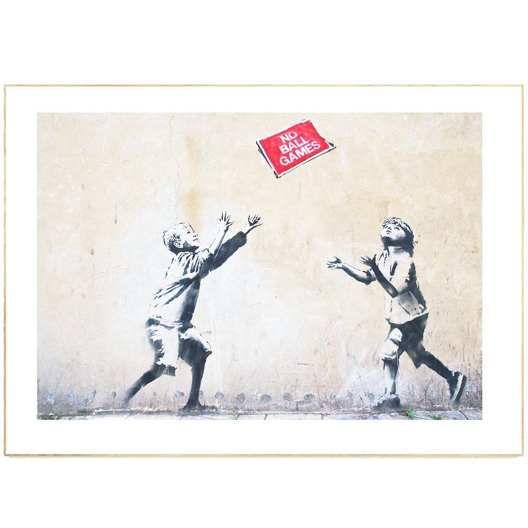 Add a touch of Banksy to your bathroom! Show your quirky side with this street art print by Banksy. Perfect for the bathroom, this print will liven up any boring space. With its bright colors and playful design, this print is sure to add some personality to your home.