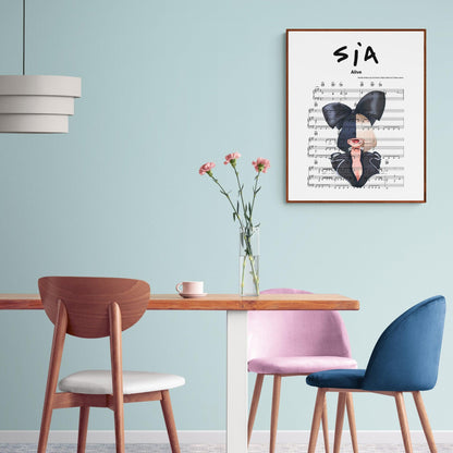 This Sia - Alive Poster offers a customised print of song lyrics, making a perfect choice for music enthusiasts to showcase their tastes through superior art prints, suitable for decorating any wall.