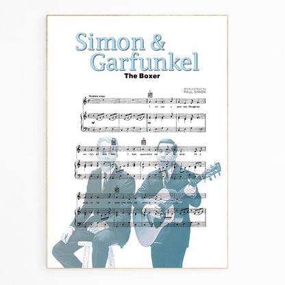 Simon & Garfunkel • The Boxer Song Lyric Print | 98 Best Music Sheet Notes Poster