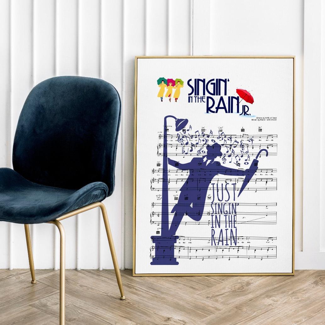 Discover the perfect way to display your love of music with our Singing in the Rain Musical Poster! Sing along to your its song lyrics while adding a unique and personal touch to your home. Brighten up any wall with these framed, custom prints that you can make all your own. Whether you’re the music lover or a special someone in your life, these lyrical masterpieces will be something to treasure!