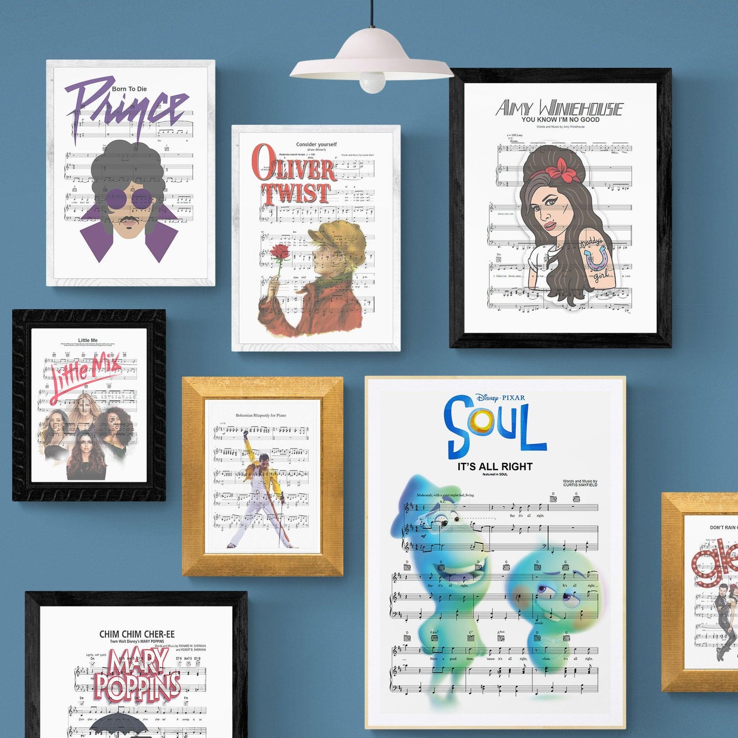 Soul • It's All Right Song Lyric Print | Song Music Sheet Notes Print  Everyone has a favorite song and now you can show the score as printed staff. The personal favorite song sheet print shows the song chosen as the score. 